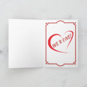 RED VALENTINE HERZBEATS FEIERTAGSKARTE (Innenseite)