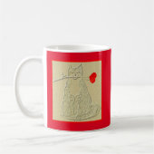 RED VALENTINE KITINE CAT KAFFEETASSE (Links)