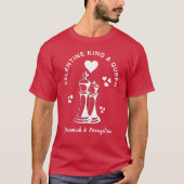 Red Valentine Paares KING QUEEN Schach T-Shirt (Vorderseite)