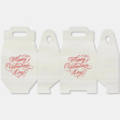 Red Valentines Day Calligraphy Geschenkschachtel (Ungeklappt)
