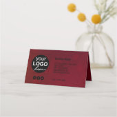 Red Valentine's Day Gold Herz Band Geschenkkarte Platzkarte (Rückseite)