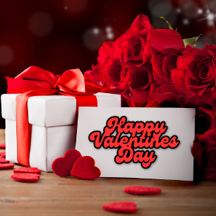 Red Valentine's Day Schriftart EX Großer Aufkleber