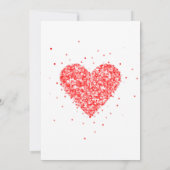 Red Valentines Heart Party Einladung (Rückseite)