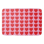 Red Valentines Hearts Badematte (Vorderseite)