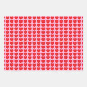 Red Valentines Hearts Geschenkpapier Set (Vorderseite 3)