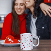 Red Valentines Hearts Muster Jumbo-Tasse