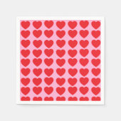 Red Valentines Hearts Serviette (Vorderseite)