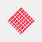 Red Valentines Hearts Serviette (Ecke)