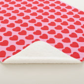 Red Valentines Hearts Sherpadecke (3/4)