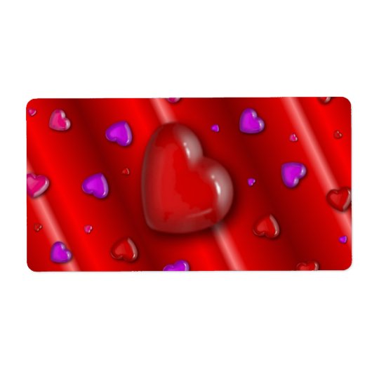 Red Valentines Liebe Herzmuster (Vorne)