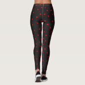 Red Valentones Herz Nahtloses Muster Leggings (Rückseite)
