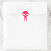 RED VAMPIRE SKULL RUNDER AUFKLEBER (Tasche)