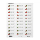 Red Van | Christmas Return Address Label (Vorne)