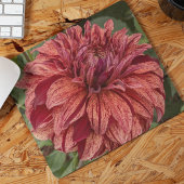 Red Variegated Dahlia Bloom Floral Mousepad