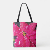 Red Variegated Poinsettia Holiday Tote Bag Tasche (Rückseite)