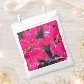 Red Variegated Poinsettias Weihnachtsblumen Geschenktütchen (Ausgeschnitten)