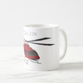 Red Vector Hubschrauber Kaffeetasse (VorderseiteRechts)