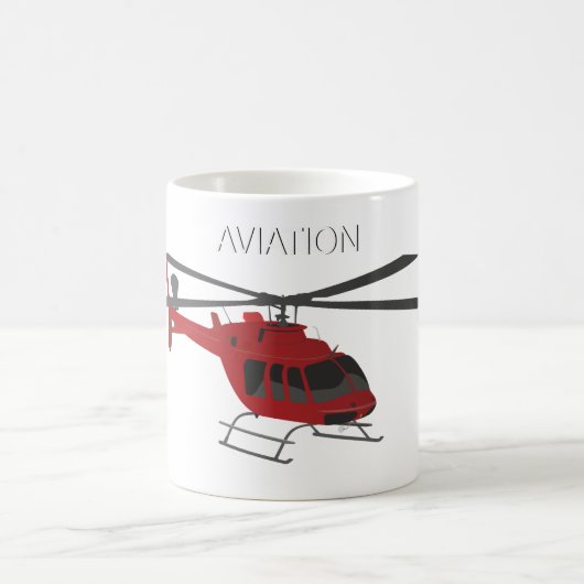 Red Vector Hubschrauber Kaffeetasse (Mittel)