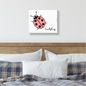 Red Vector Ladybug Leinwanddruck (Insitu (Schlafzimmer))