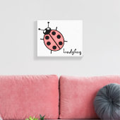 Red Vector Ladybug Leinwanddruck (Insitu (Wohnzimmer))