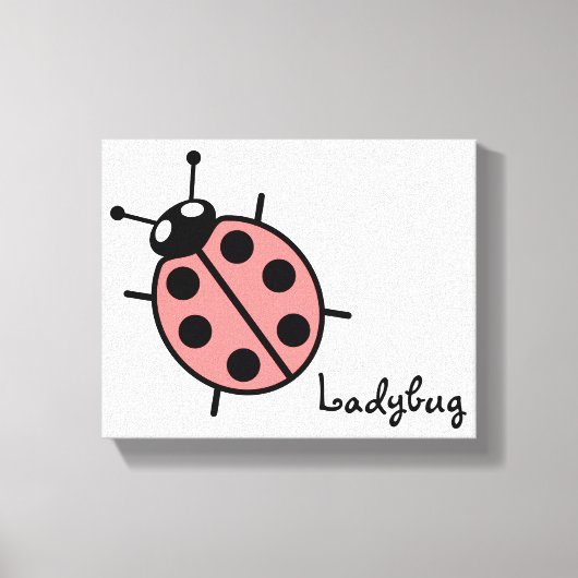 Red Vector Ladybug Leinwanddruck (Vorderseite)