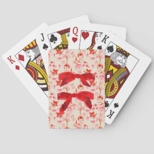 Red Velvet Bow Chintz spielen Carts Spielkarten