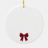 Red Velvet Bow Classic Weihnachten Keramik Ornament (Hinten)