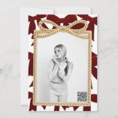 Red Velvet Bow Elegant Posh Sweet 16 Foto Einladung (Rückseite)