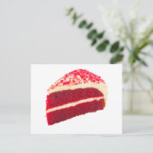Red Velvet Cake Slice Postkarte (Stehend Vorderseite)