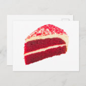 Red Velvet Cake Slice Postkarte (Vorne/Hinten)
