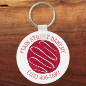 Red Velvet Cookie Business Bäckerei Bake Shop Schlüsselanhänger (Vorderseite)