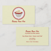 Red Velvet Cupcake Business Card Visitenkarte (Vorne/Hinten)