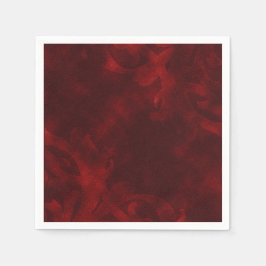 Red Velvet Elegantes Vintag Glam Glamour Party Serviette (Vorderseite)