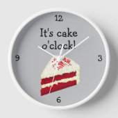 Red Velvet Flavor Sponge Cake O'Clock - Küche Uhr (Vorderseite)