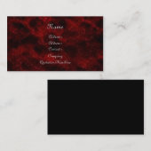 Red Velvet Gothic Business Card Visitenkarte (Vorne/Hinten)