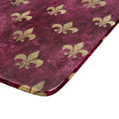 Red Velvet Lilie Mardi Gras Orleans Muster Schneidebrett (Ecke)