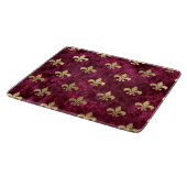 Red Velvet Lilie Mardi Gras Orleans Muster Schneidebrett (Ecke)