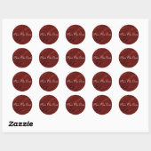 Red Velvet Swirl Save the Date Wedding Sticker (Blatt)