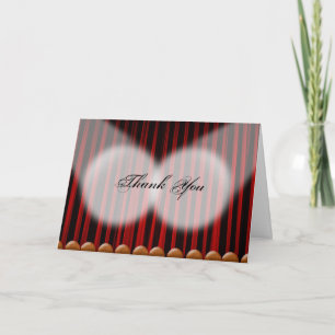 Red Velvet Vorhang Bühne Hochzeit Danke Karte