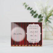 Red Velvet Vorhang Bühne Hochzeit speichern das Da Save The Date (Stehend Vorderseite)