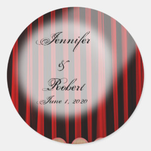 Red Velvet Vorhang Bühne Hochzeit Umschlag Aufkleb Runder Aufkleber