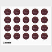 Red Velvet Wedding Danke Stickers (Blatt)