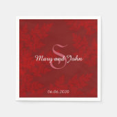 Red Velvet Wedding Serviette (Vorderseite)