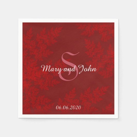 Red Velvet Wedding Serviette (Vorderseite)