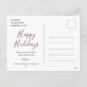 Red Velvet Weihnachts-Foto Vielen Dank Postcard Feiertagspostkarte (Rückseite)