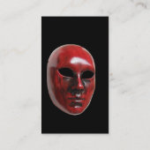 Red Venice Mask Business Card Visitenkarte (Rückseite)