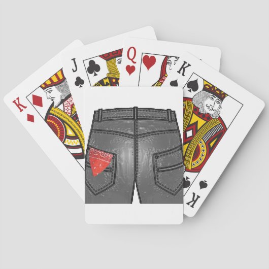 Red Verlassen Hanky Spielkarten (Rückseite)