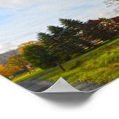 Red Vermont Barns im Herbst Poster (Ecke)
