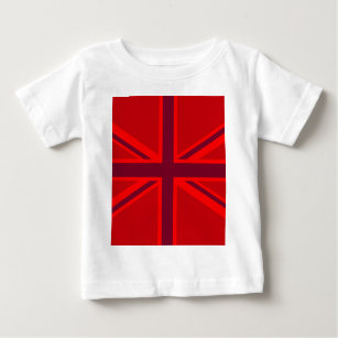 Red Version British Union Jack Decor Baby T-shirt