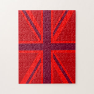 Red Version British Union Jack Decor Puzzle